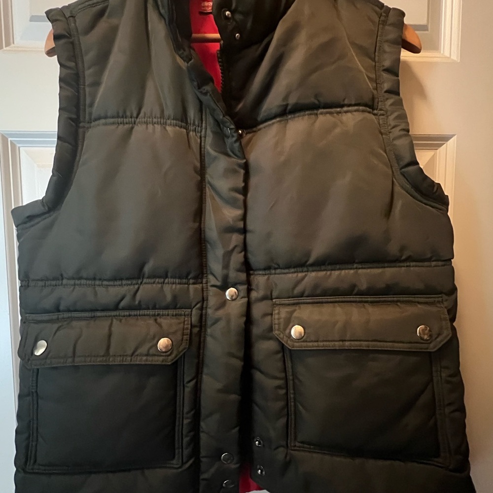 Used Breakdown Original Military Green Puffer Vest For Men or Women Size L